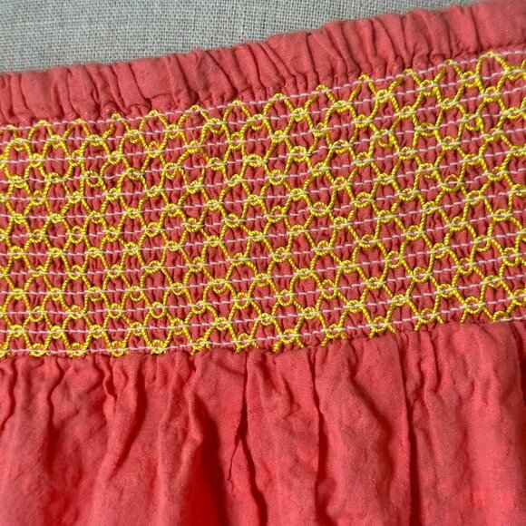 Off-Shoulder Boho Textured Cotton Top with Tassels - Size Small - Picture 7 of 8